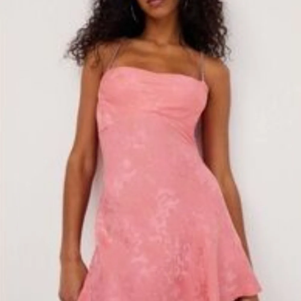 For Love And Lemons Tangerine color silky satiny mini Dress size S new with tags - Picture 2 of 7